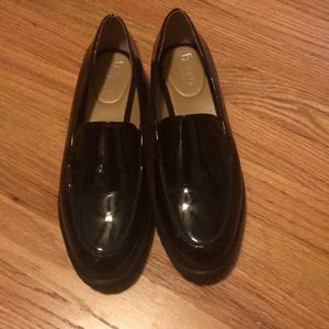 Franco Sarto black loafers.